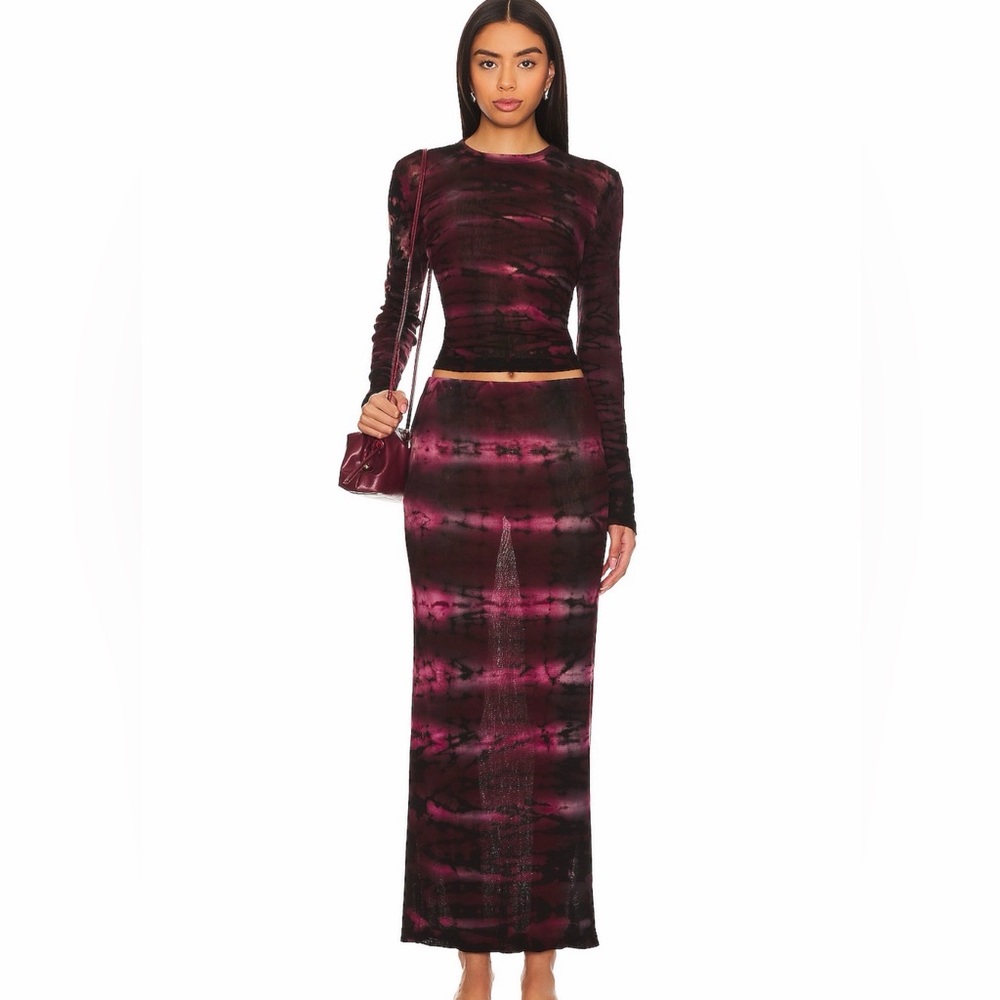 Cotton Citizen Rio Maxi Skirt And Long Sleeve Set